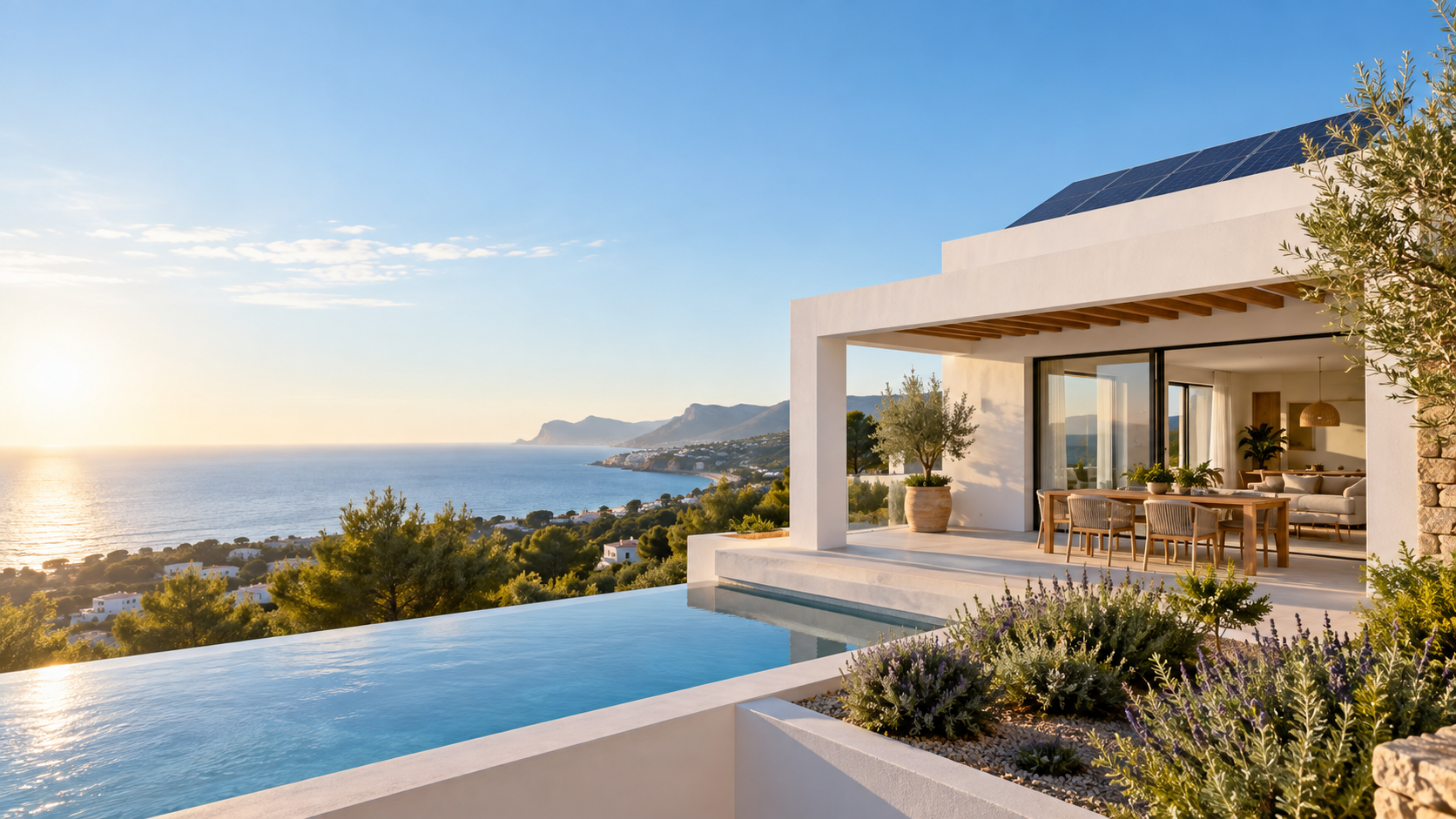 Vivienda eficiente con placas solares